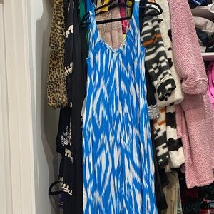 Blue Patterned Jumpsuit